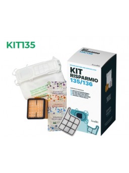 Kit Sacchetti Microfibra Kualiti Alta Filtrazione + Filtro HEPA + Carboni Attivi Compatibili VK135 VK136 6 Pezzi