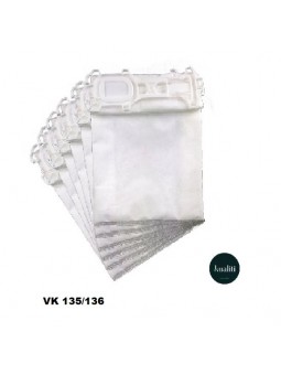 Sacchetti Aspirapolvere Microfibra Kualiti Alta Filtrazione Compatibili VK135 VK136 6 Pezzi